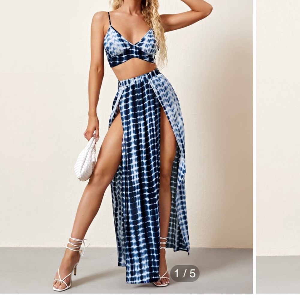 Two piece pant suit